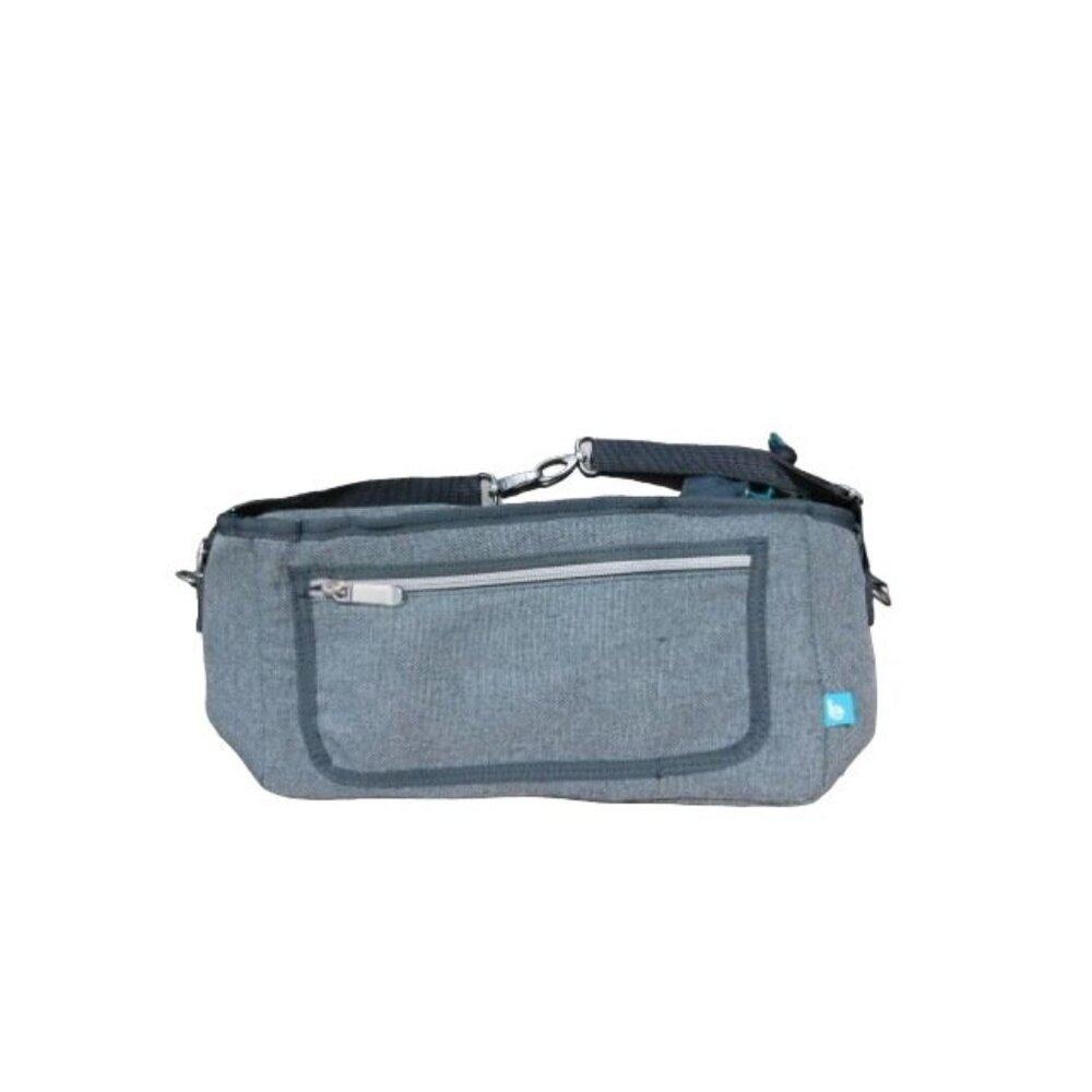 Babymoor Gray Tweedy Hook On Baby Bag Zip Pockets